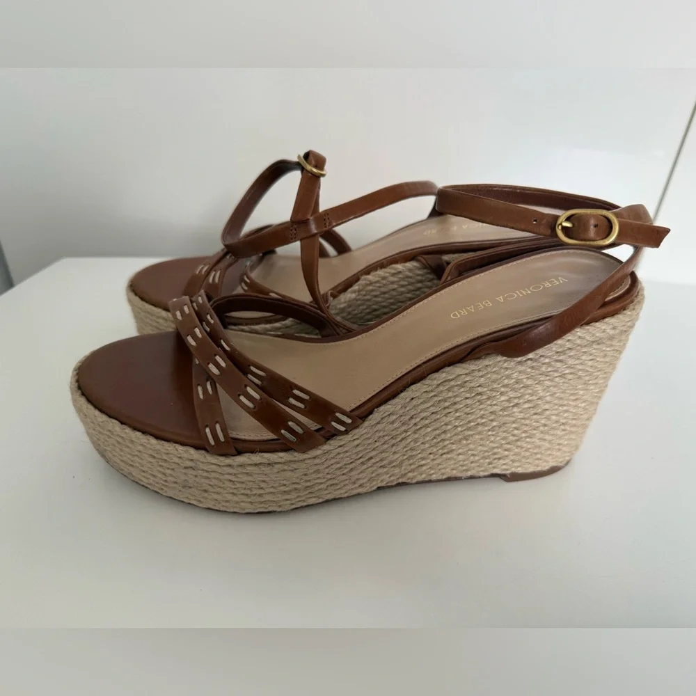 NWOT Veronica Beard Women's Philene Espadrille Wedge Sandals size 7 - Picture 7 of 8